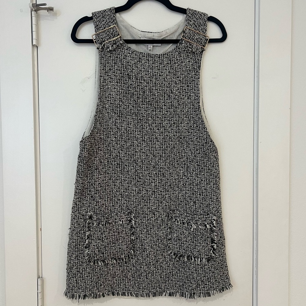 NEW Hayden Tweed Black and White Overall Dress